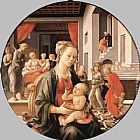 Virgin Canvas Paintings - Virgin with the Child and Scenes from the Life of St Anne